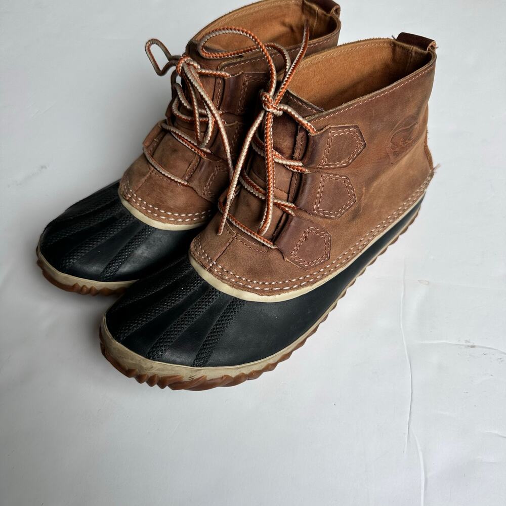 SOREL Out N About Leather Waterproof Boots - Women's 7.5 - Picture 4 of 8